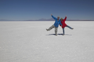 Fun on Salar de Uyuni