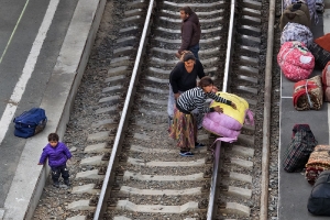 Am Bahnhof in Nowosibirsk